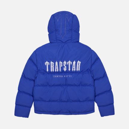 Trapstar Decoded Hooded Quilted Jacket Blue (6)