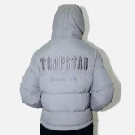 Trapstar Decoded Hooded Quilted Jacket Gray (3)