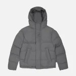 Trapstar Decoded Hooded Quilted Jacket Gray (4)