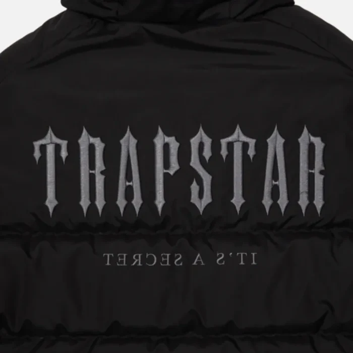 Trapstar Decoded Quilted Jacket With Hood Black (2)