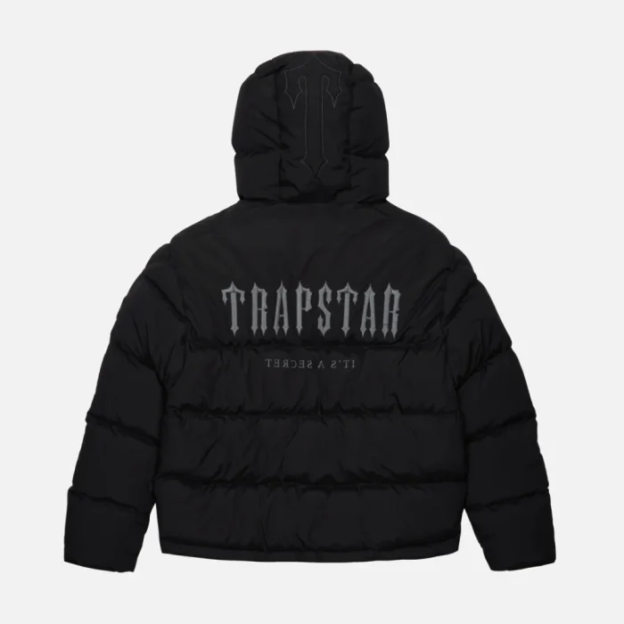 Trapstar Decoded Quilted Jacket With Hood Black (5)
