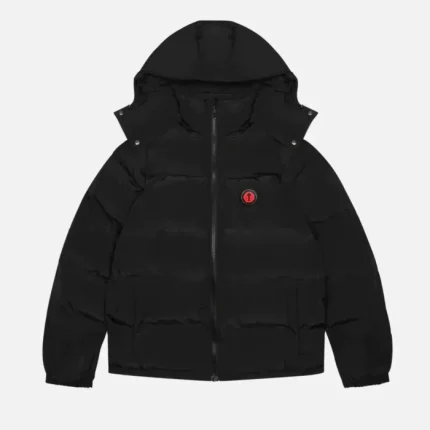 Trapstar Irongate Hooded Puffer Jacket Black (3)