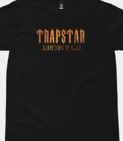 Trapstar It's A Secret Fire T Shirt Black (1)