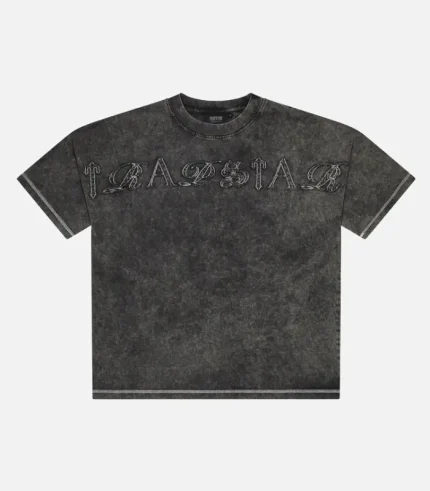 Trapstar Patchwork Script T Shirt Grey (2)