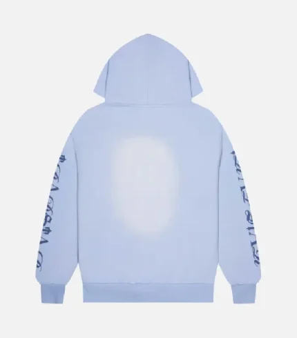 Trapstar Script Spray Hoodie Blue (1)