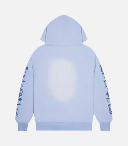 Trapstar Script Spray Hoodie Blue (1)