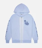 Trapstar Script Spray Hoodie Blue (2)