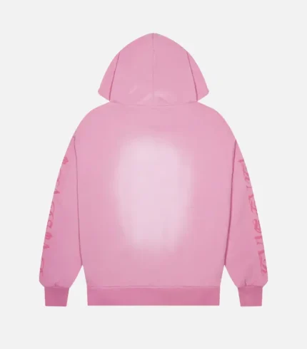 Trapstar Script Spray Hoodie Pink (1)
