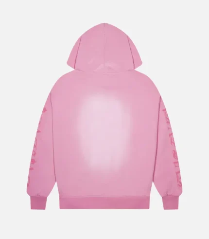 Trapstar Script Spray Hoodie Pink (1)