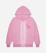 Trapstar Script Spray Hoodie Pink (2)