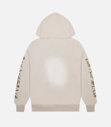 Trapstar Script Spray Hoodie Sand (1)