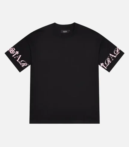 Trapstar Script T Shirt BlackPink (2)