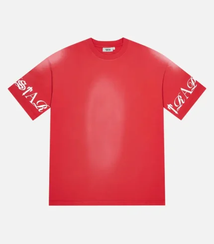 Trapstar Script T Shirt Red (2)
