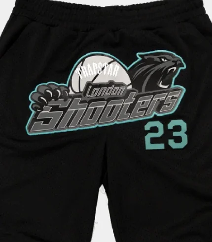 Trapstar Shooters SS23 Basketball Shorts BlackNavy (1)