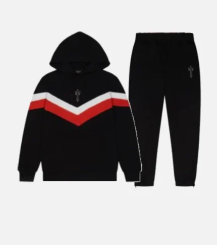 Trapstar V Stripe Tracksuit Black (3)