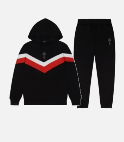 Trapstar V Stripe Tracksuit Black (3)