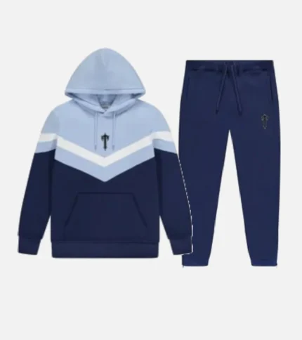Trapstar V Stripe Tracksuit Navy Blue (3)